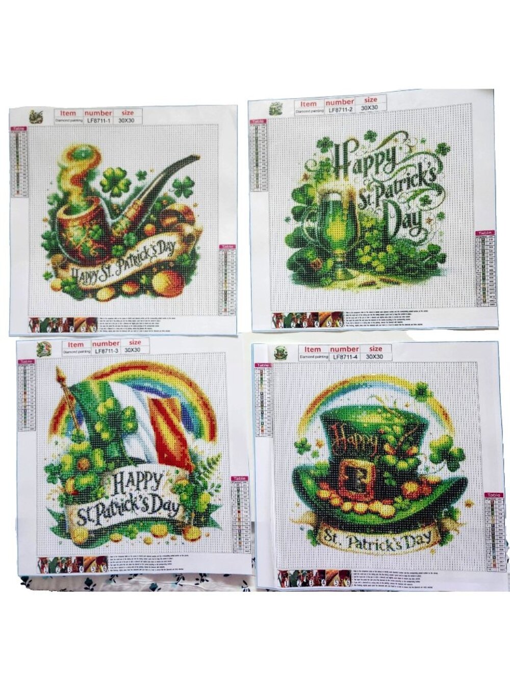 DIAMOND PAINTING ST PATRIK'S DAY 30 X 30cm DIY craft